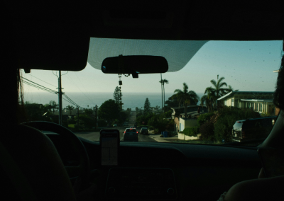 car interior passengers windshield